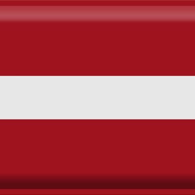 Targa in metallo Bandiera della Lettonia 40x30 cm Bandiera della Lettonia