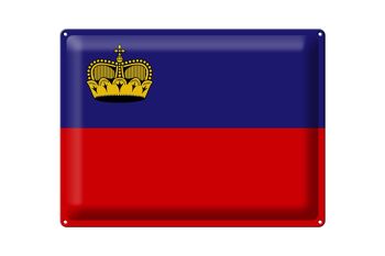 Signe en étain drapeau Liechtenstein 40x30cm drapeau Liechtenstein 1