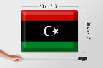 Signe en étain Drapeau de la Libye 40x30cm Drapeau de la Libye 4