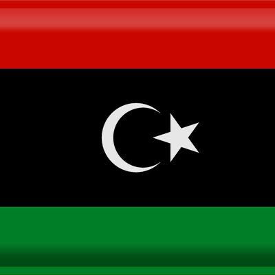 Cartel de chapa Bandera de Libia 40x30cm Bandera de Libia