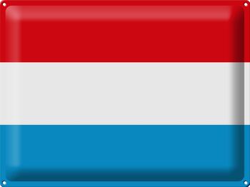 Signe en étain drapeau Luxembourg 40x30cm drapeau du Luxembourg 1