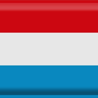 Cartel de chapa Bandera de Luxemburgo 40x30cm Bandera de Luxemburgo