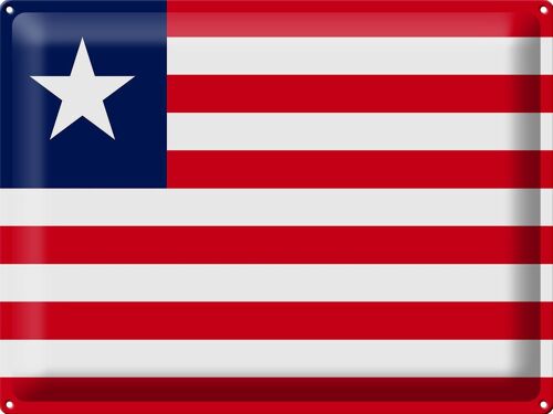 Blechschild Flagge Liberia 40x30cm Flag of Liberia