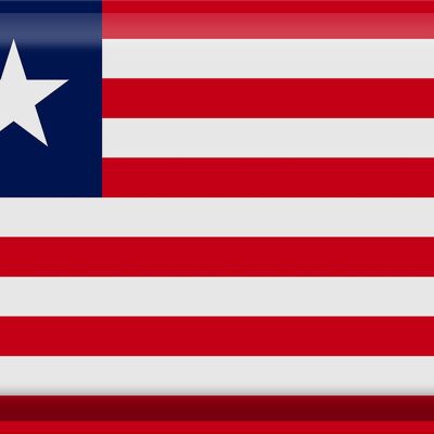 Targa in metallo Bandiera della Liberia 40x30 cm Bandiera della Liberia