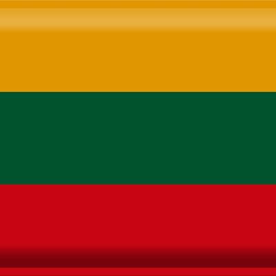 Blechschild Flagge Litauens 40x30cm Flag of Lithuania