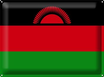 Signe en étain drapeau Malawi 40x30cm drapeau du Malawi 1