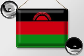 Signe en étain drapeau Malawi 40x30cm drapeau du Malawi 2