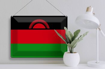 Signe en étain drapeau Malawi 40x30cm drapeau du Malawi 3
