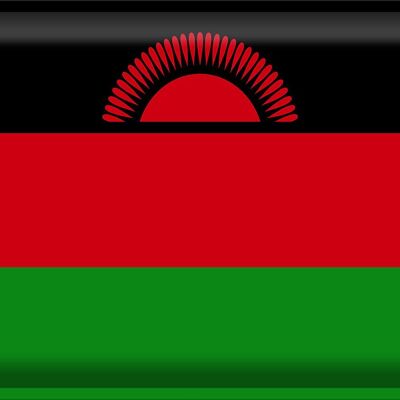 Cartel de chapa Bandera de Malawi 40x30cm Bandera de Malawi