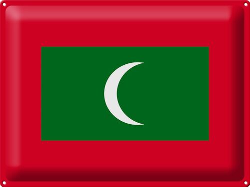 Blechschild Flagge Malediven 40x30cm Flag of the Maldives