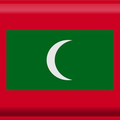 Blechschild Flagge Malediven 40x30cm Flag of the Maldives