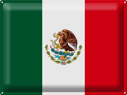 Blechschild Flagge Mexiko 40x30cm Flag of Mexico