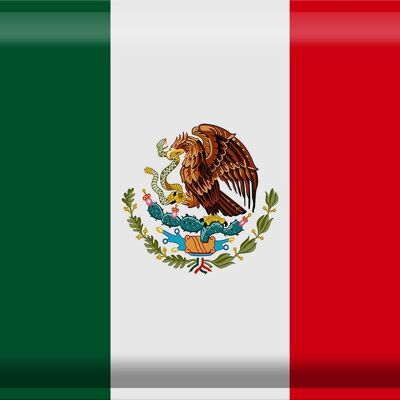 Targa in metallo Bandiera Messico 40x30 cm Bandiera del Messico
