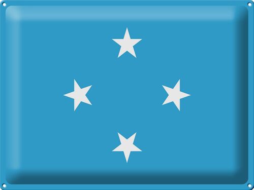 Blechschild Flagge Mikronesien 40x30cm Flag Micronesia