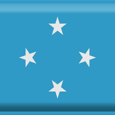 Cartel de chapa Bandera de Micronesia 40x30cm Bandera de Micronesia