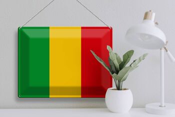 Panneau en étain drapeau du Mali 40x30cm, drapeau du Mali 3