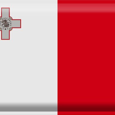 Blechschild Flagge Malta 40x30cm Flag of Malta