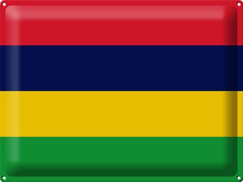 Blechschild Flagge Mauritius 40x30cm Flag of Mauritius
