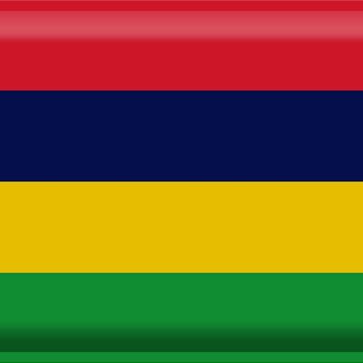 Blechschild Flagge Mauritius 40x30cm Flag of Mauritius