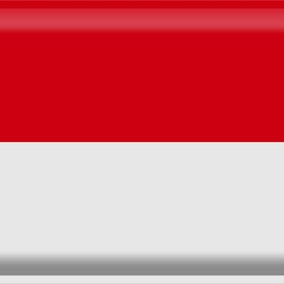 Metal sign flag Monaco 40x30cm Flag of Monaco