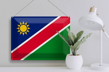 Drapeau en étain de la Namibie, 40x30cm, drapeau de la Namibie 3