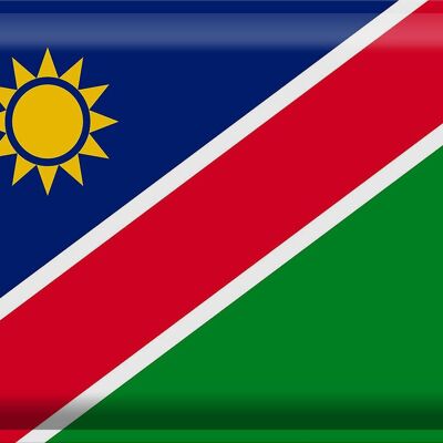 Drapeau en étain de la Namibie, 40x30cm, drapeau de la Namibie