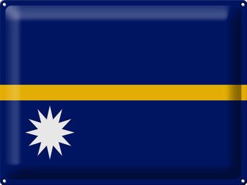 Signe en étain drapeau Nauru 40x30cm drapeau de Nauru 1