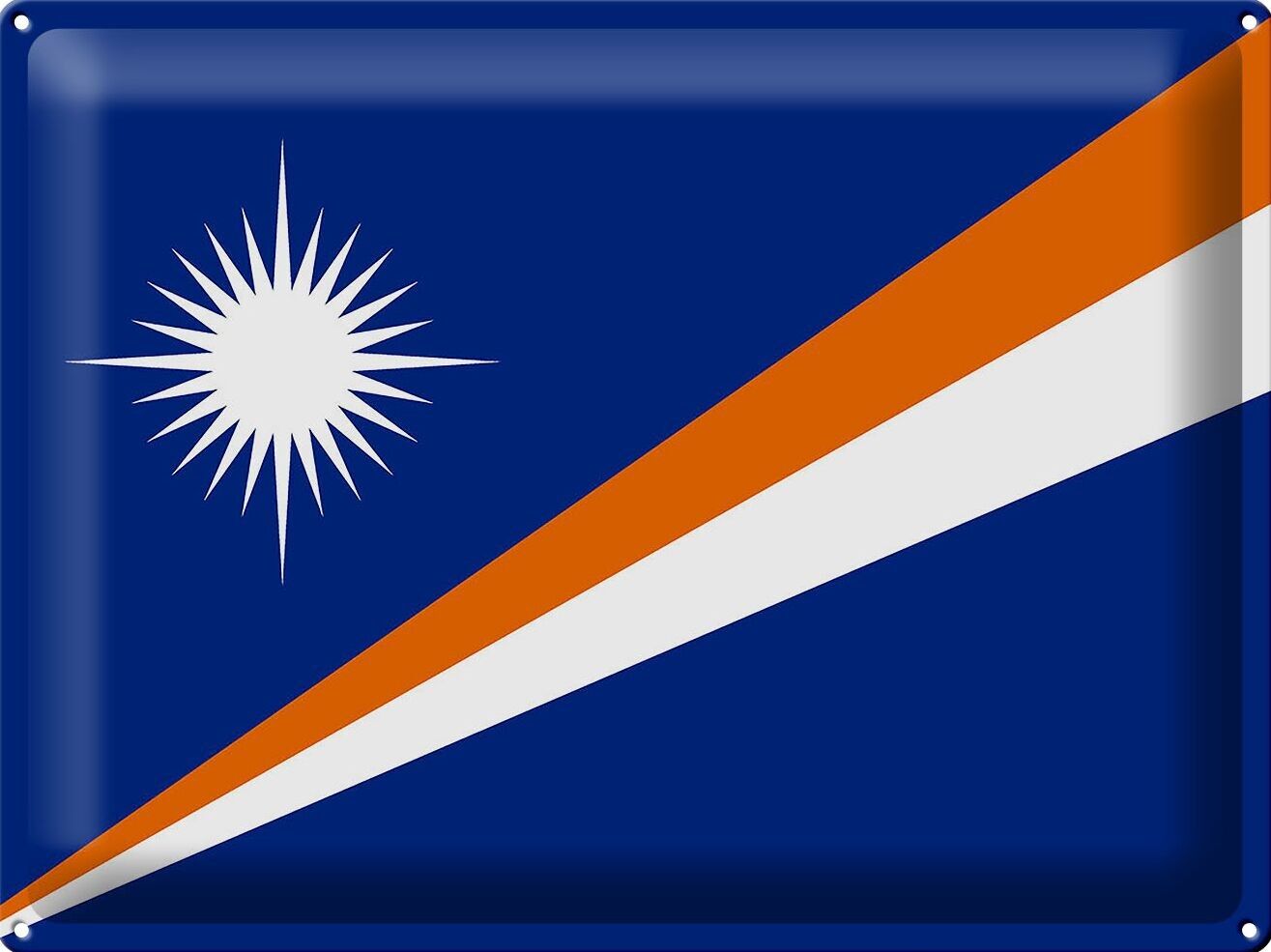 Blechschild Flagge Marshallinseln 40x30cm Marshall Islands