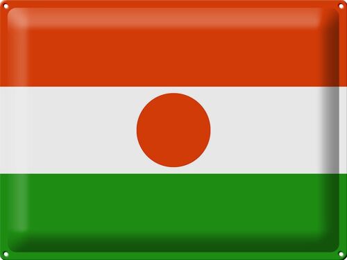 Blechschild Flagge Niger 40x30cm Flag of Niger