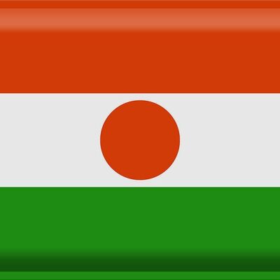 Cartel de chapa Bandera de Níger 40x30cm Bandera de Níger