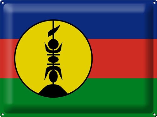 Blechschild Flagge Neukaledonien 40x30cm Flag New Caledonia