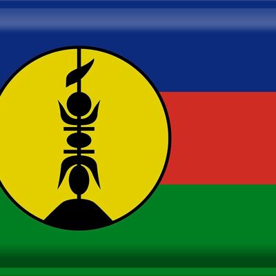 Blechschild Flagge Neukaledonien 40x30cm Flag New Caledonia