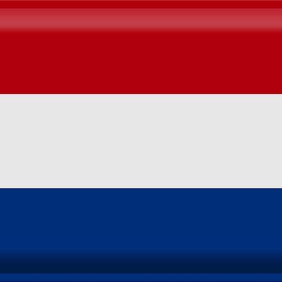 Cartel de chapa Bandera de Países Bajos 40x30cm Bandera de Países Bajos