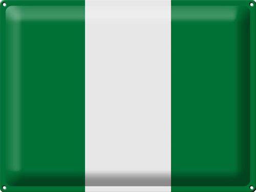 Blechschild Flagge Nigeria 40x30cm Flag of Nigeria
