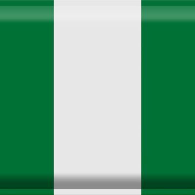 Cartel de chapa Bandera de Nigeria 40x30cm Bandera de Nigeria