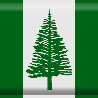 Cartel de chapa Bandera de la Isla Norfolk 40x30cm Bandera de la Isla Norfolk