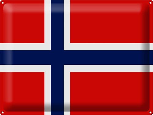 Blechschild Flagge Norwegen 40x30cm Flag of Norway