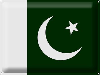 Drapeau du Pakistan en étain, 40x30cm, drapeau du Pakistan 1