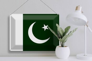 Drapeau du Pakistan en étain, 40x30cm, drapeau du Pakistan 3