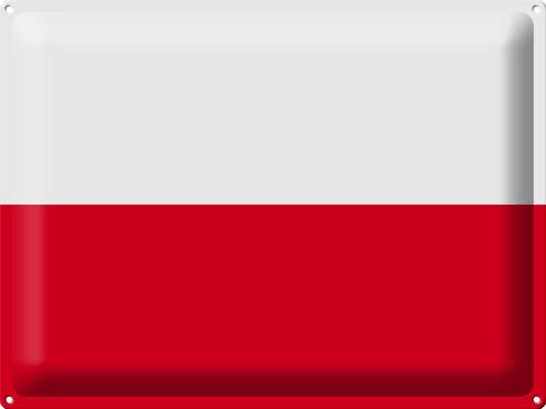 Blechschild Flagge Polen 40x30cm Flag of Poland