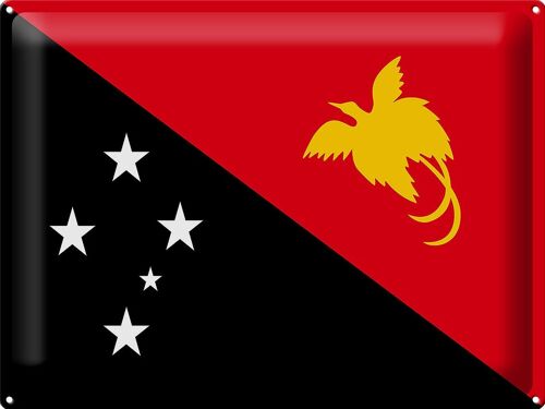 Blechschild Flagge Papua-Neuguinea 40x30cm Papua New Guinea