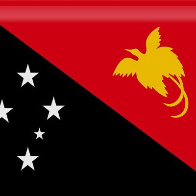 Blechschild Flagge Papua-Neuguinea 40x30cm Papua New Guinea