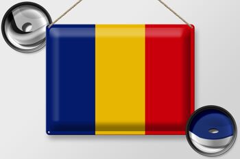 Signe en étain drapeau Roumanie 40x30cm drapeau de la Roumanie 2