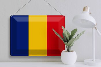 Signe en étain drapeau Roumanie 40x30cm drapeau de la Roumanie 3