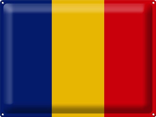 Blechschild Flagge Rumänien 40x30cm Flag of Romania