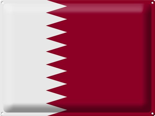 Blechschild Flagge Katar 40x30cm Flag of Qatar