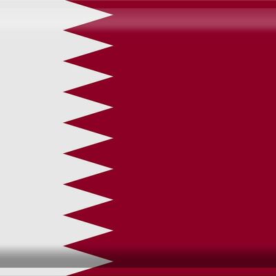 Blechschild Flagge Katar 40x30cm Flag of Qatar