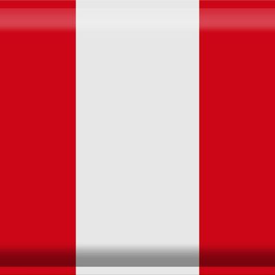 Blechschild Flagge Peru 40x30cm Flag of Peru