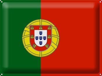 Signe en étain drapeau Portugal 40x30cm drapeau du Portugal 1