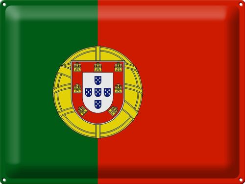 Blechschild Flagge Portugal 40x30cm Flag of Portugal